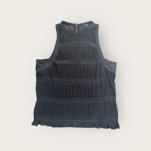 Superfine, Made In Italy Black Silk Blend Sleeveless blouse